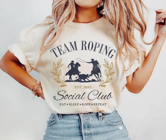Ladies Team Roping Social Club Tee