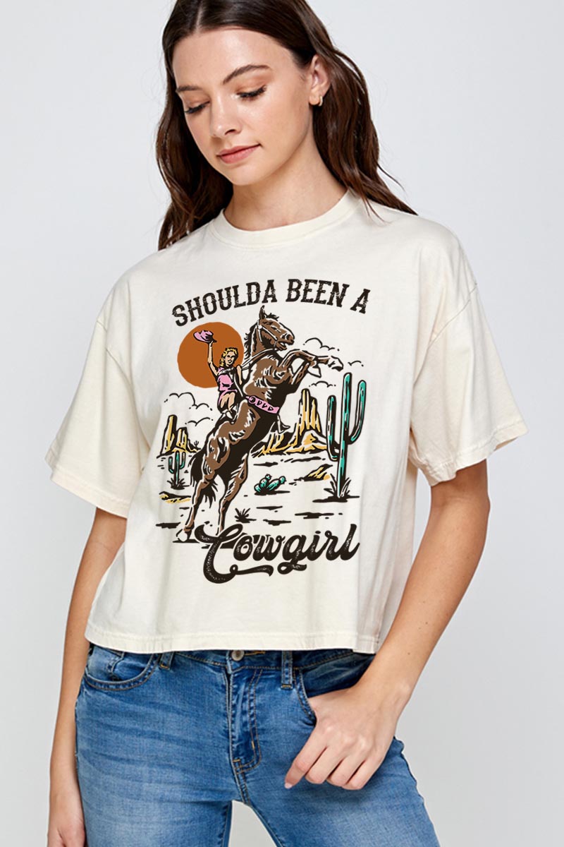 Ladies Wannabe Cowgirl Relaxed Crop