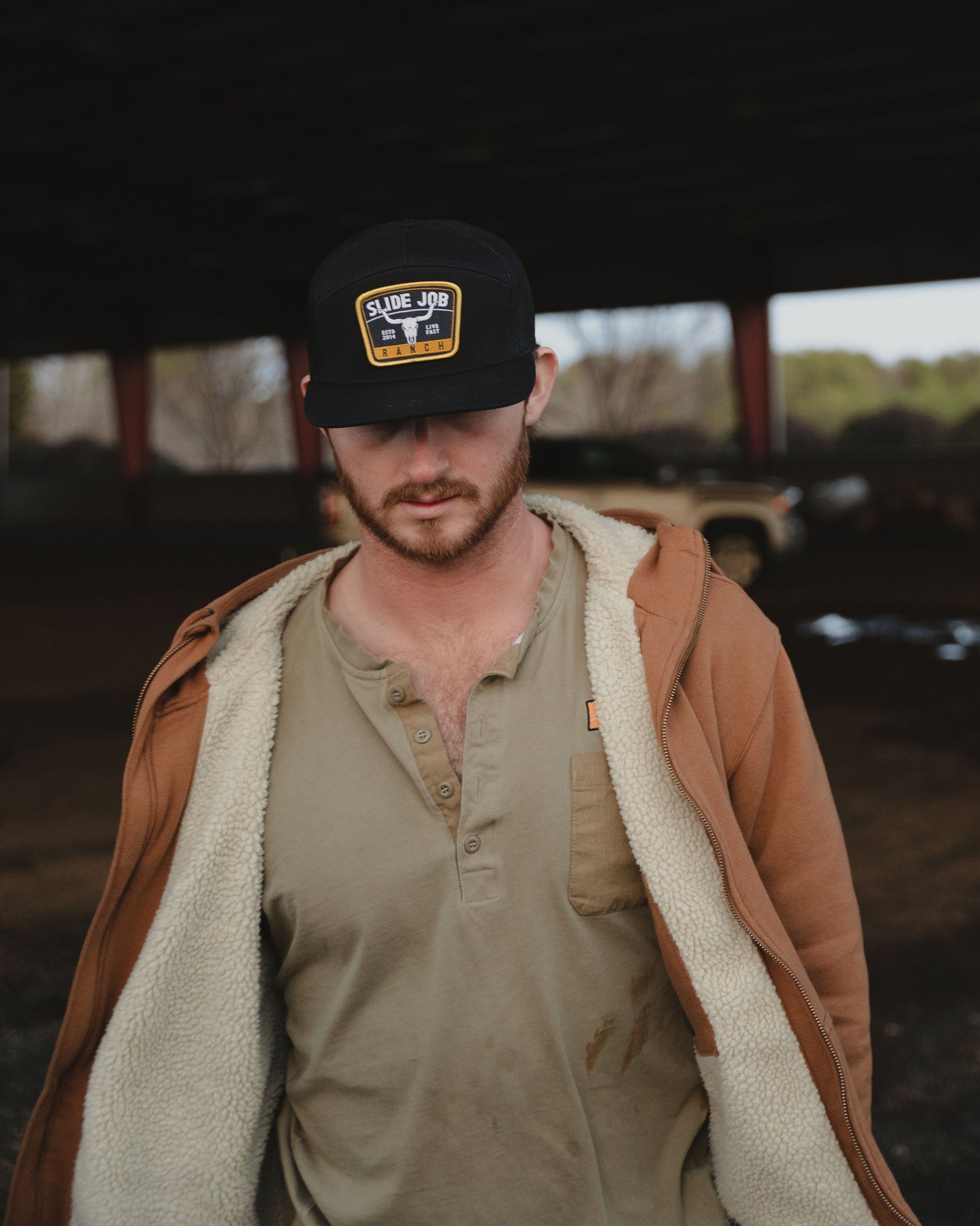 Longhorn Patch 7-Panel Flatbill