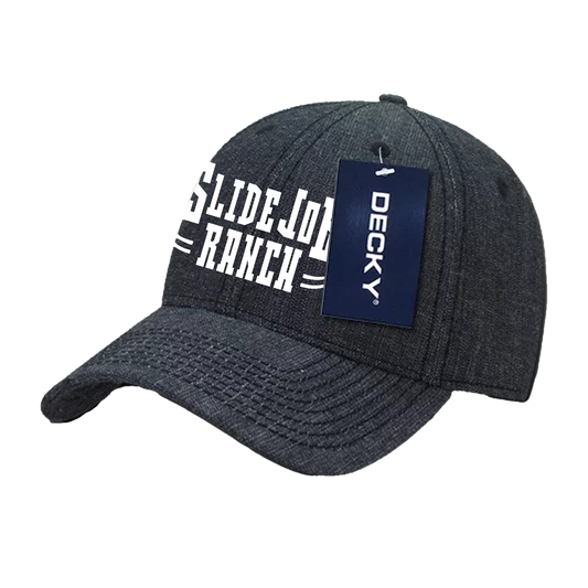 Black Denim Curved Visor Hat