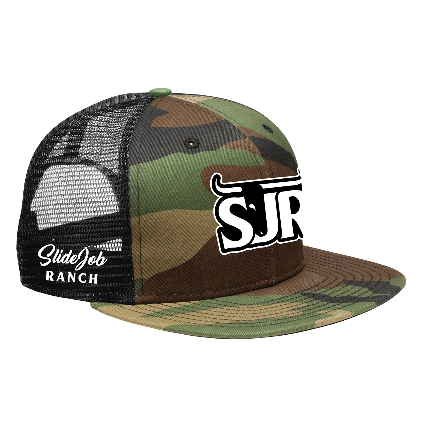 Ranchin' Camo Flat Trucker