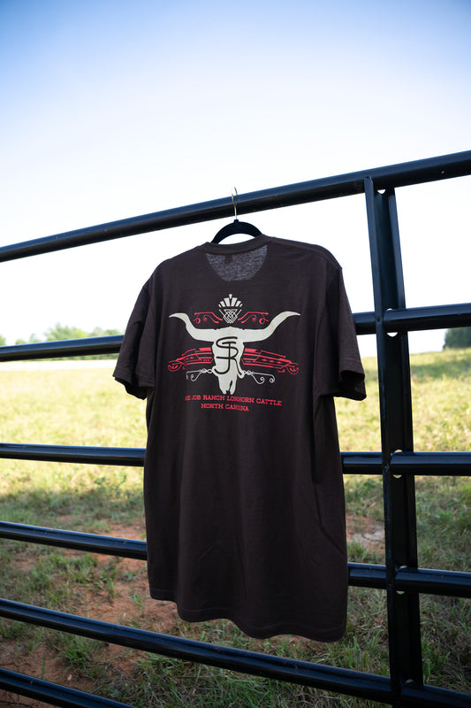 Longhorn Western Tee - Desert Brown