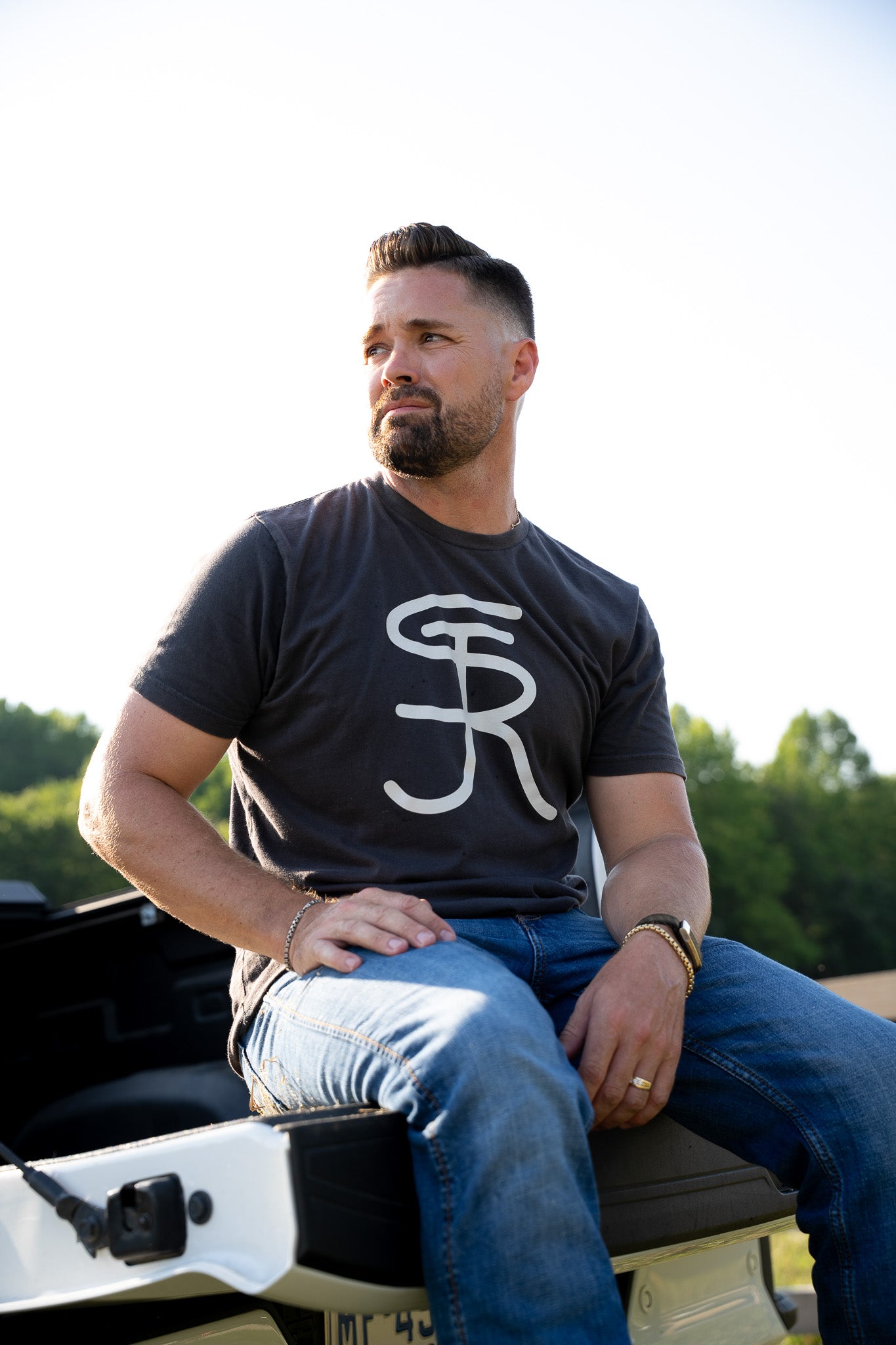 SJR Brand Vintage Tee - Washed Black