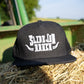 Black Denim Flat Trucker Hat
