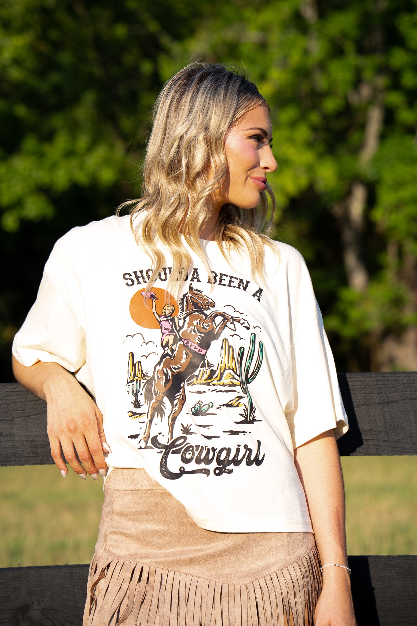 Ladies Wannabe Cowgirl Relaxed Crop