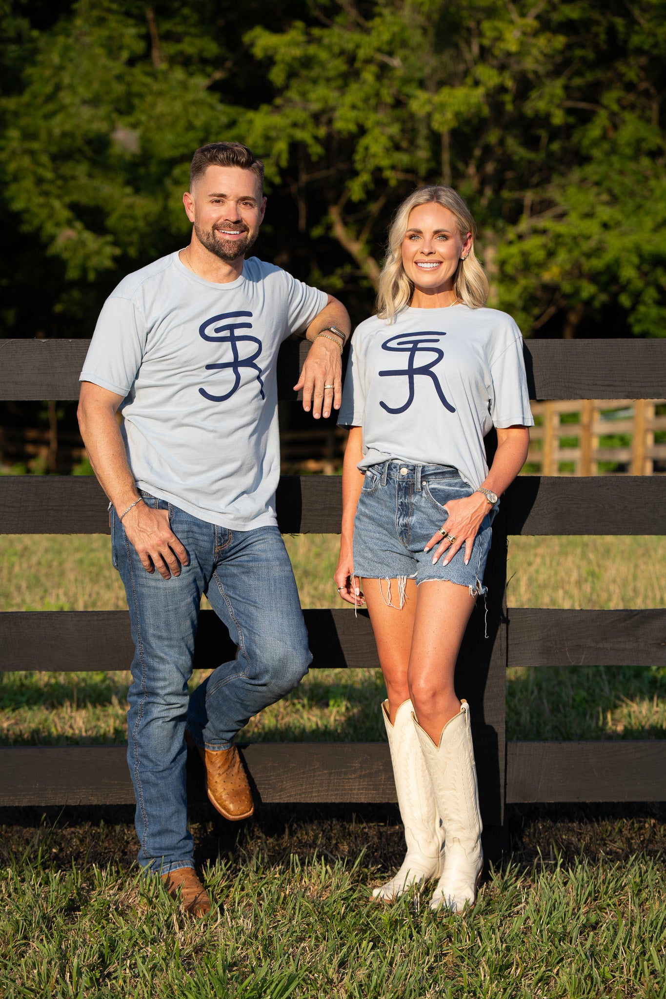 SJR Brand Vintage Tee - Washed Blue