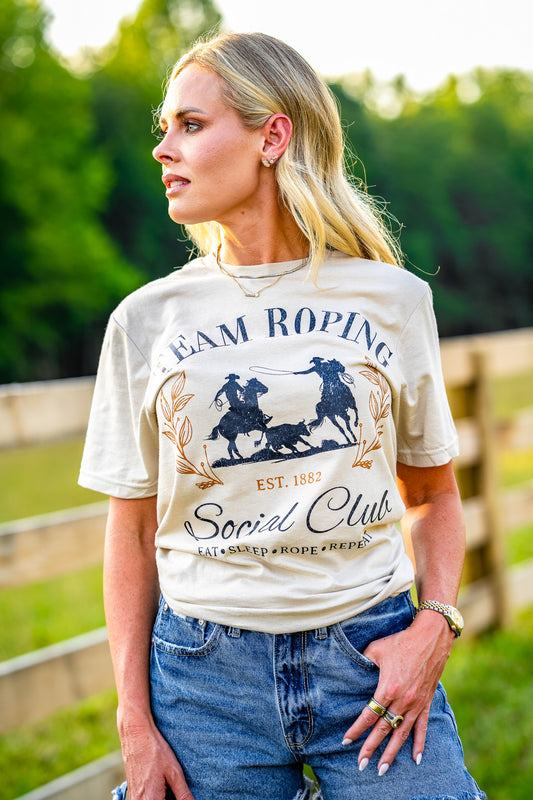 Ladies Team Roping Social Club Tee